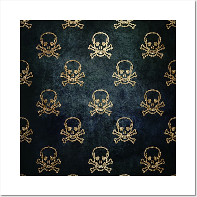 skull black sparkle Wall Art by Mirnamar